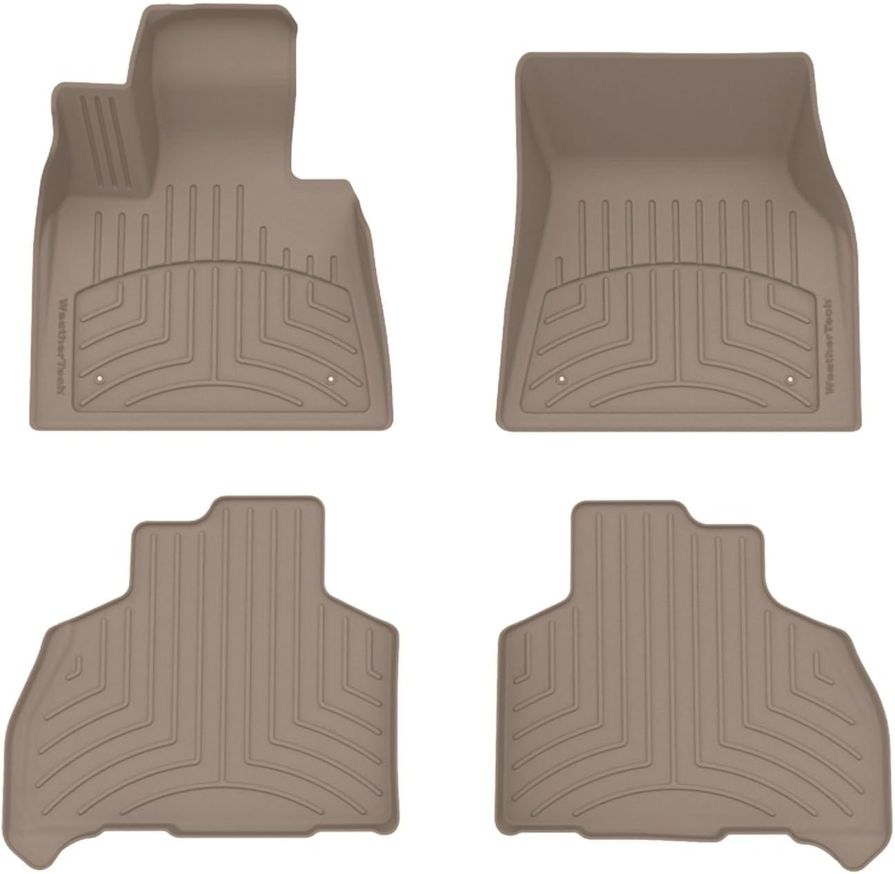 WeatherTech FloorLiner HP Custom Fit Floor Mats for BMW Alpina XB7, X7 50i, X7 M60i - 1st & 2nd Row (451507-1-5IM), Tan