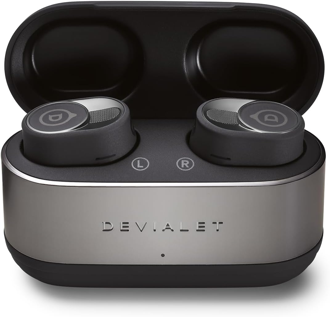 Devialet Gemini II True Wireless Earbuds - Matte Black - Audiophiles - Daily Music & Commute - Pristine Audio Fidelity Sound Clarity and Effective Noise Cancellation.