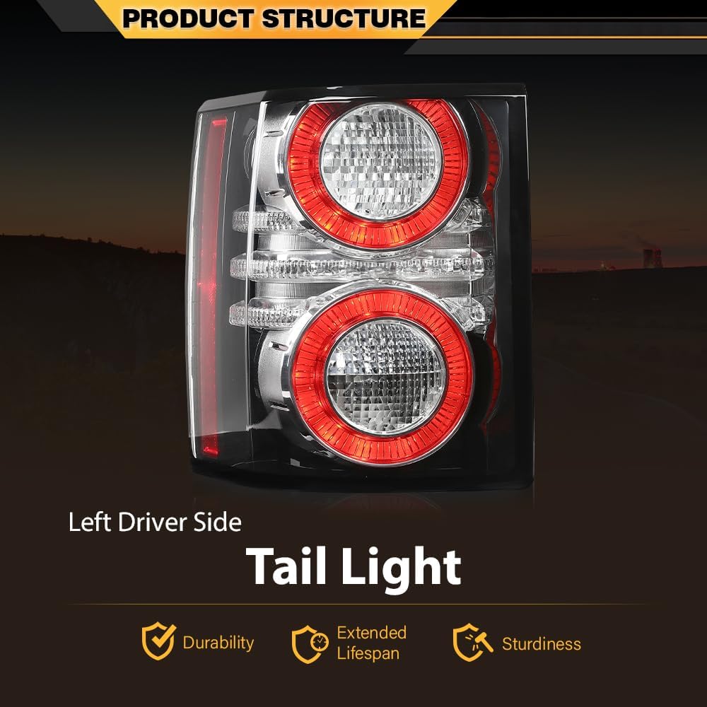 CNNELL LED Tail Light Assembly Rear Lights Compatible with Range Rover 2012 Driver Side RO2800106, LR028516 Rear Brake Lamp