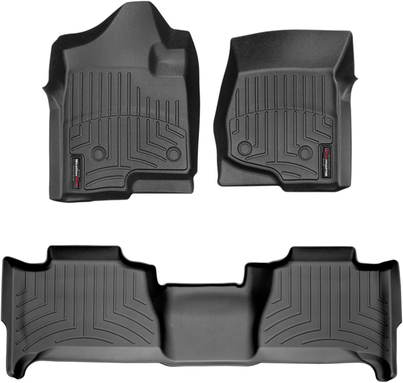WeatherTech Custom Fit FloorLiners for Cadillac Escalade ESV, Escalade ESV, Escalade ESV - 1st & 2nd Row (44066-1-6), Black