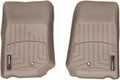 WeatherTech Custom Fit FloorLiners for Jeep Wrangler Unlimited 4-Door, Wrangler 2-Door, 1st Row (451051), Tan