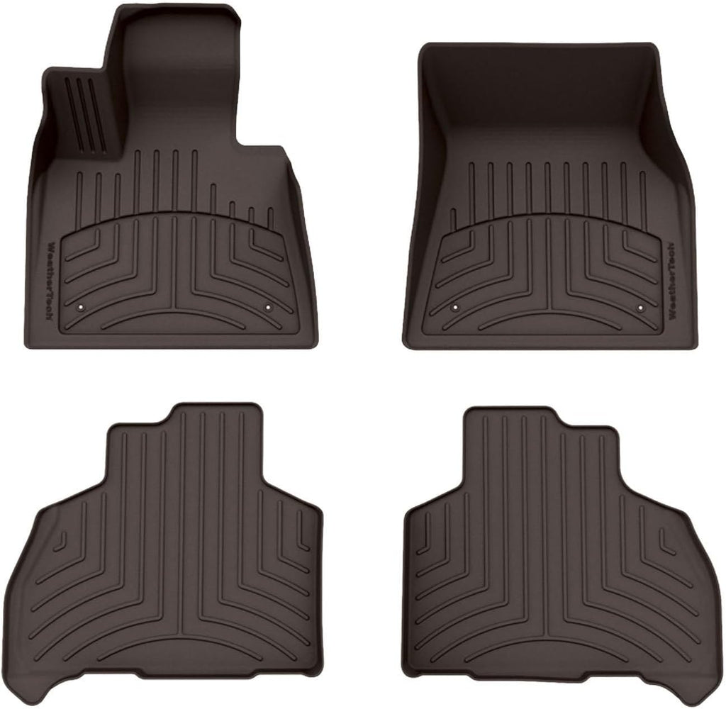 WeatherTech FloorLiner HP Custom Fit Floor Mats for BMW X7 50i, X7 M60i, X7 40i - 1st & 2nd Row (471507-1-5IM), Cocoa