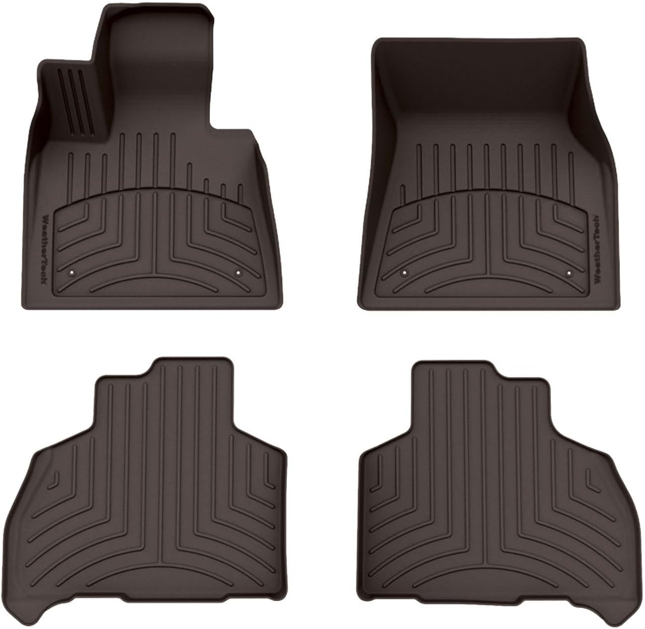 WeatherTech FloorLiner HP Custom Fit Floor Mats for BMW X7 50i, X7 M60i, X7 40i - 1st & 2nd Row (471507-1-5IM), Cocoa