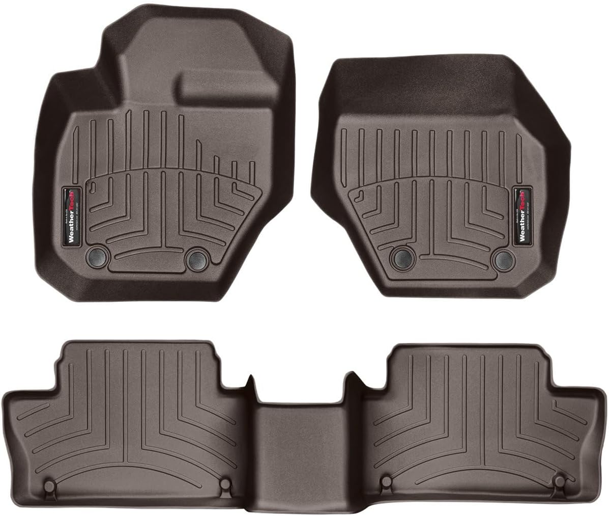 WeatherTech Custom Fit FloorLiners for Volvo XC60-1st & 2nd Row (47234-1-2), Cocoa