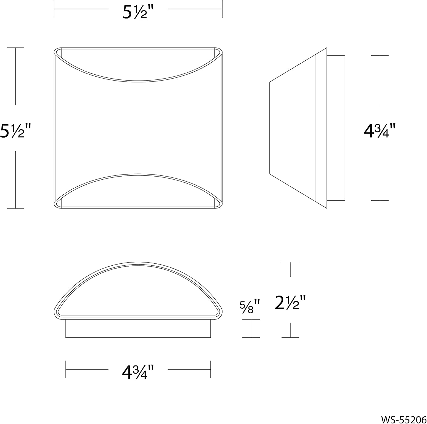 WAC Lighting dweLED, Duet 6in LED Wall Sconce 3-CCT 2700K-3000K-3500K Set to 3000K in Black