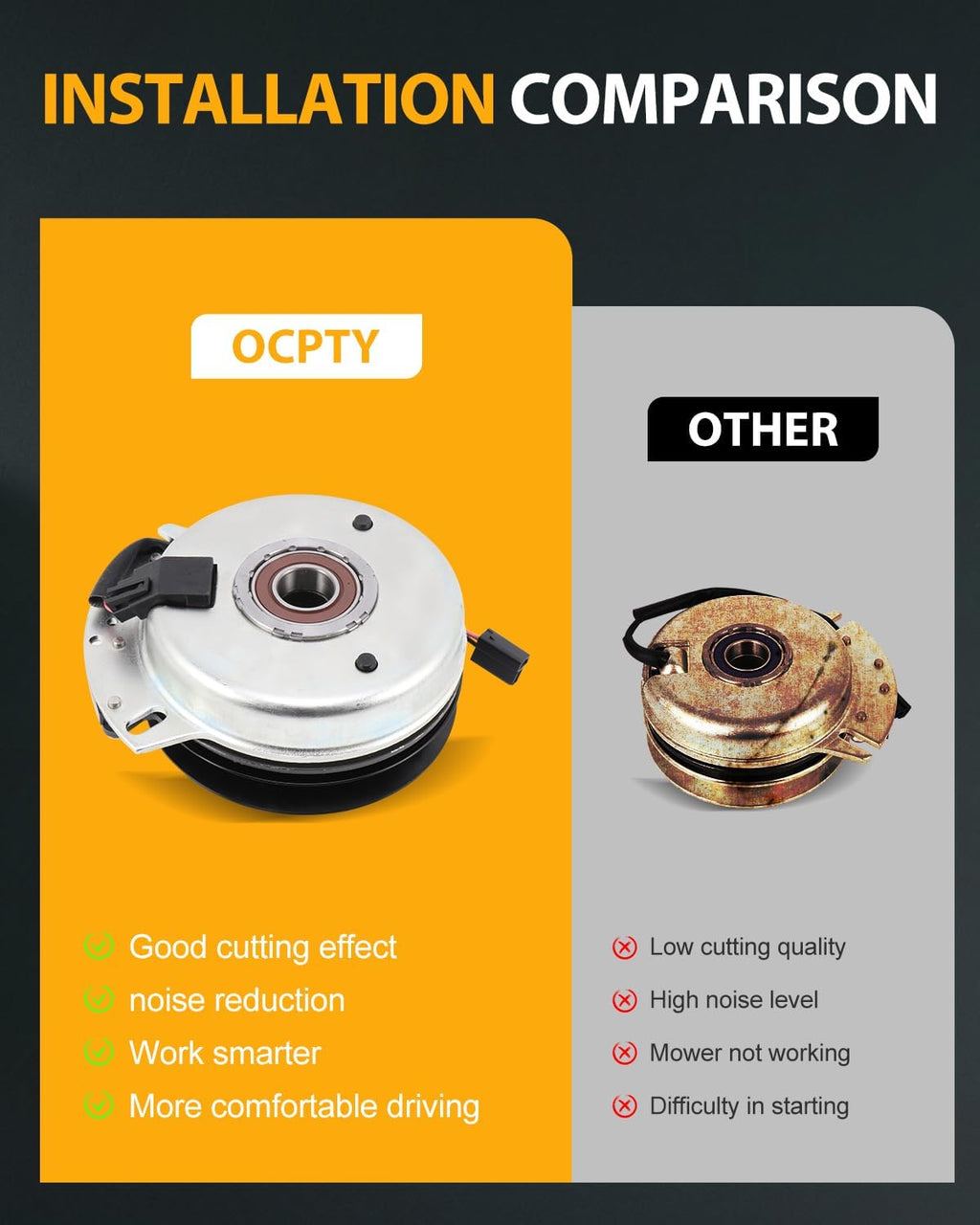 OCPTY Electric Lawn Mower Electric PTO Clutch 5219-81 Quality Upgraded Aftermarket Fit for Toro, for Exmark, for Warner, for Xtreme