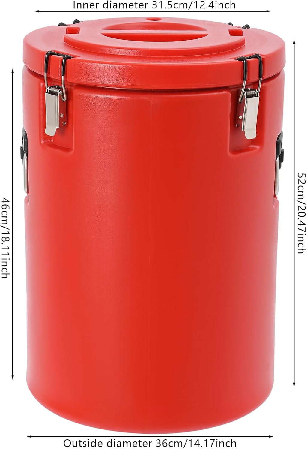 Insulated Stainless Steel Ice Bucket with Lid 40L Insulated Bucket Insulated Soup Container Extra Large Elegant Party Bucket Insulated Soup Carrier Bar Accessories