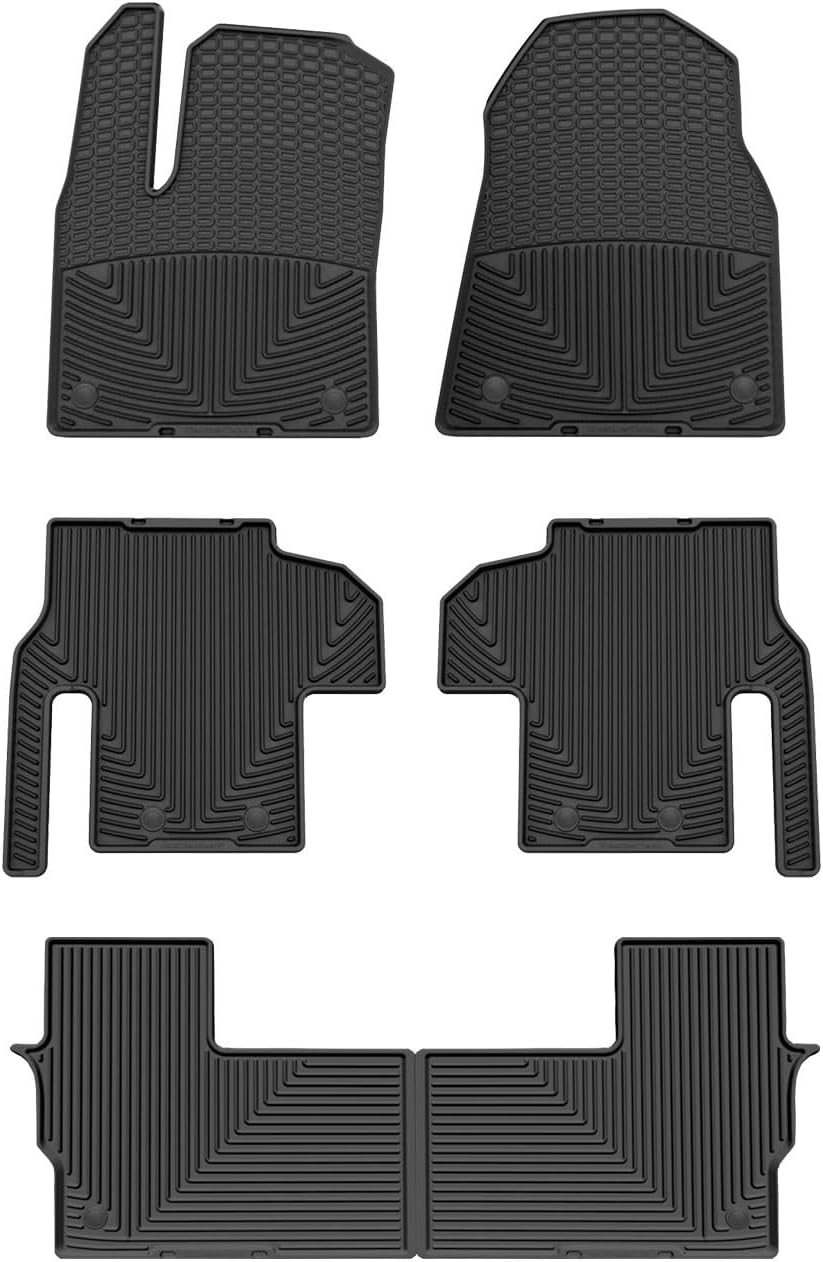 WeatherTech All-Weather Floor Mats for Jeep Grand Wagoneer, Wagoneer L, Grand Wagoneer L - Full Set (W713-W714-W715), Black