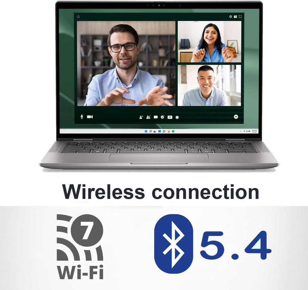 Dell Latitude 7450 7000 2-in-1 Business AI PC Laptop (14' FHD+ Touchscreen, Intel 12-Core Ultra 7 165U vPro (> i7-1365U), 32GB DDR5, 512GB SSD), Backlit, Thunderbolt 4, IR Webcam, Wi-Fi 7, Win 11 Pro