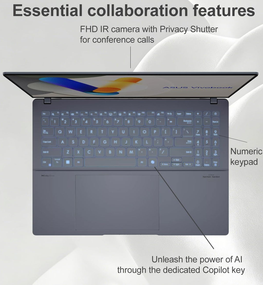 ASUS Vivobook S 16 AI PC Laptop, 16' 3K OLED, 32GB DDR5 RAM, Intel 16-Core Ultra 9 285H (> i9-13900H) for Photographer, Designers, FHD IR Webcam, IST Computer Customized 512GB/1TB/2TB SSD, Win 11 Home