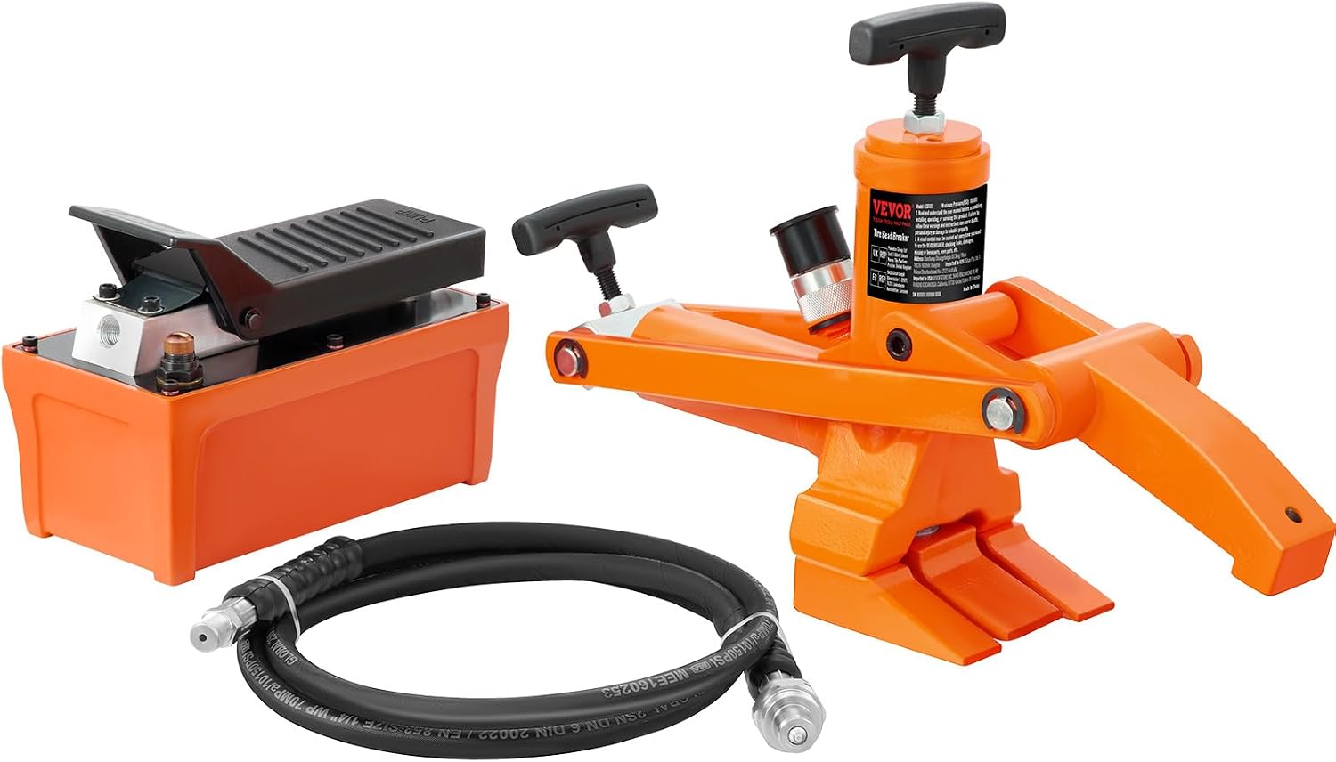 VEVOR Hydraulic Bead Breaker, 10000 PSI Tire Bead Breaker with Metal Foot Pump, Heavy-Duty Steel Bead Breaker Tool for Tractors, Trucks, Buses, Lawn Mowers, ATVs