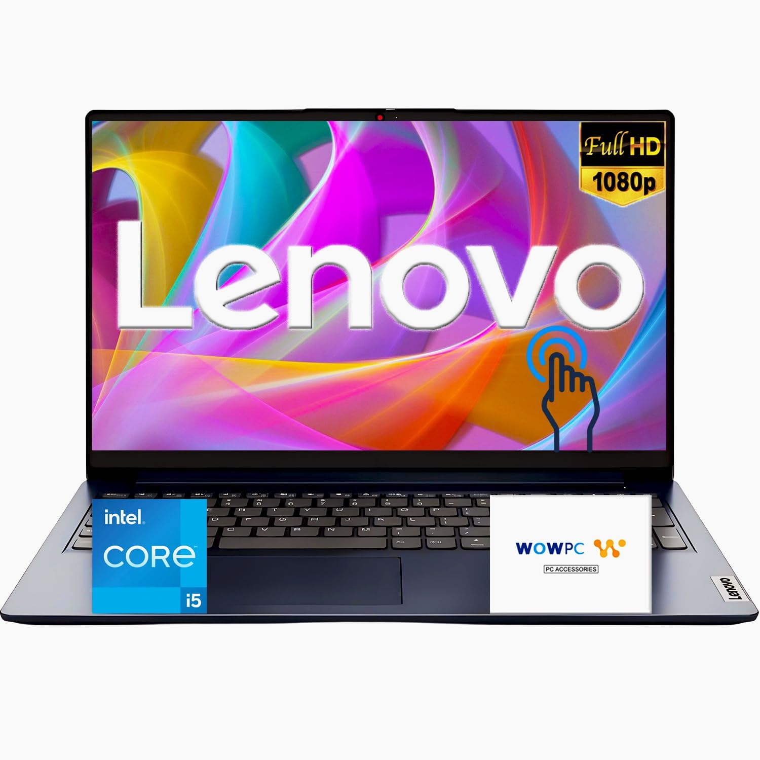 Lenovo Latest 15.6'' FHD Touchscreen Laptop with Microsoft Office, Powerful 13th Intel Core i5 Processor (Beats 12th i7), 16GB RAM, 628GB SSD (500GB External), HDMI, Windows 11, Long Battery Life