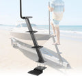 VEVOR Boat Trailer Steps, 4-Step, Heavy-Duty Boat Trailer Steps with Handle, Non-Slip Surface, 3 Mounting Angle Options, Carbon Steel Ladder Suitable for 3' x 3'/3' x 5'/4' x 4' Frame, Bottom Mounting