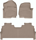 WeatherTech FloorLiner HP Custom Fit Floor Mats for Ford Super Duty - 1st & 2nd Row (451012-1-6IM), Tan
