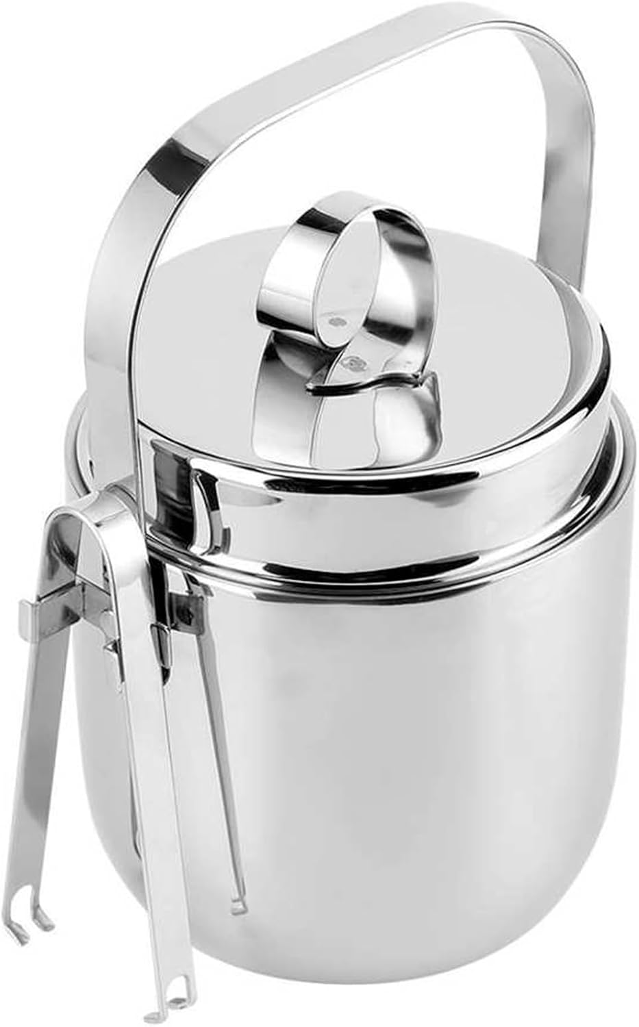 Ice Bucket Stainless Steel Double-Walled Ice Bucket Red Wine Beer Wine Champagne Container Bar Hotel KTV Appliances Home Ice Bucket Small Bucket Wine Chiller