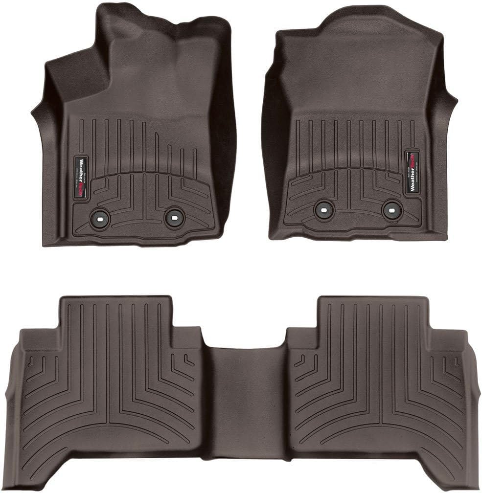 WeatherTech Custom Fit FloorLiners for Toyota Tacoma - 1st & 2nd Row (4712991-478722), Cocoa