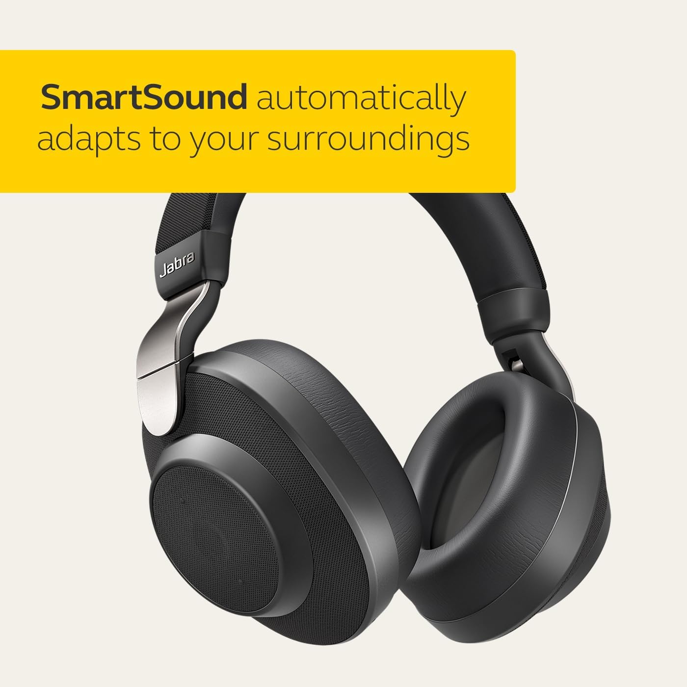Jabra Elite 85h Wireless Noise-Canceling Headphones, Copper Black – Over Ear Bluetooth Headphones Compatible with iPhone & Android - Built-in Microphone, Long Battery Life - Rain & Water Resistant