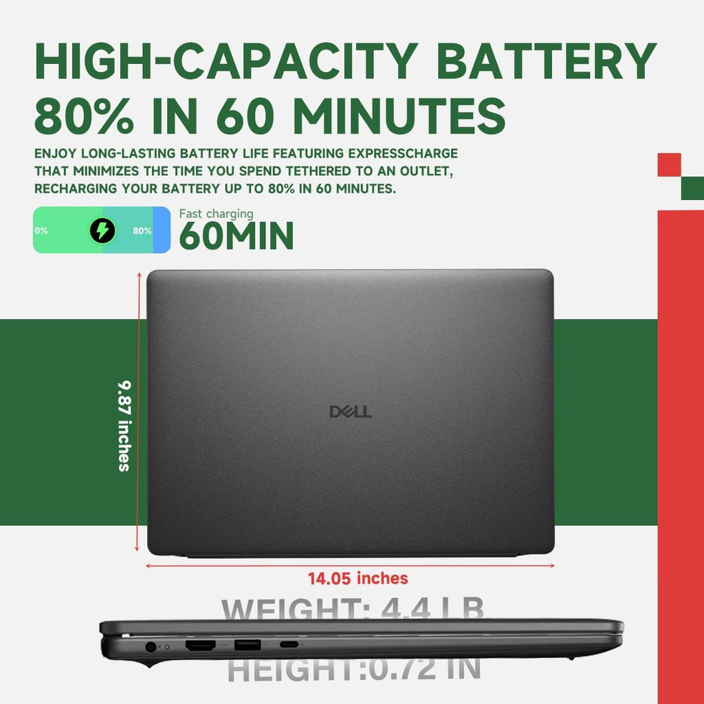 Dell 16 Touchscreen Laptop Computer - Intel 10-Core 7 150U (up to 5.4 GHz), 32 GB DDR5 RAM, 1 TB SSD, 16' FHD+ Touch Display, Backlit KB, Wi-Fi 6, Copilot AI, Windows 11 Pro, Black