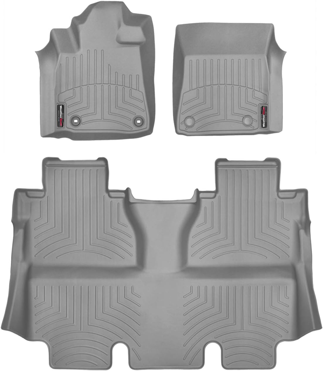 WeatherTech Custom Fit FloorLiners for Toyota Tundra - 1st & 2nd Row (464081-460938), Grey