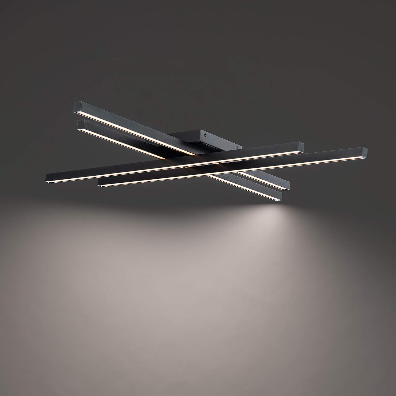 WAC Lighting dweLED, Parallax 42in LED Flush Mount 3-CCT 2700K-3000K-3500K Set to 3000K in Black
