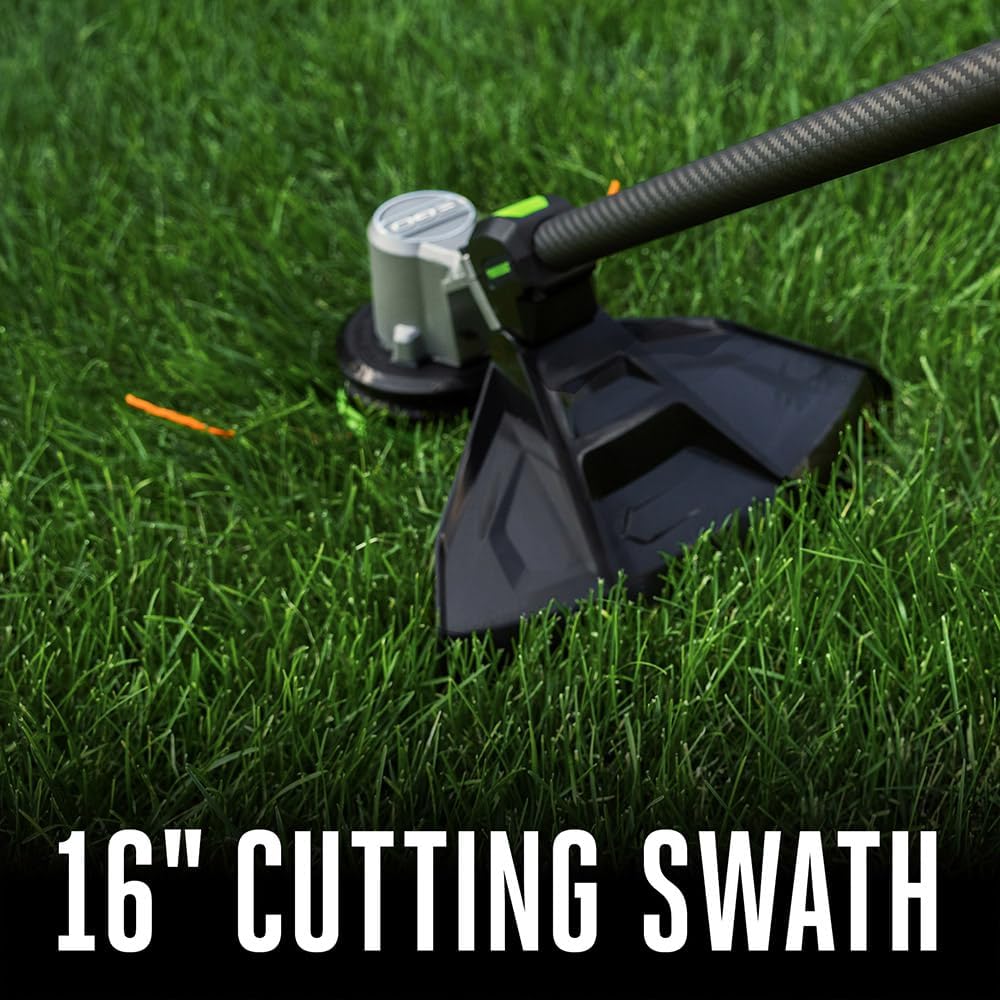 EGO Power+ String Trimmer, Battery Powered, 16' Trimmer for Weeds and Grass with POWERLOAD, Telescopic Carbon Fiber Shaft, Includes 56V 2.5Ah Battery and Charger - ST1611T