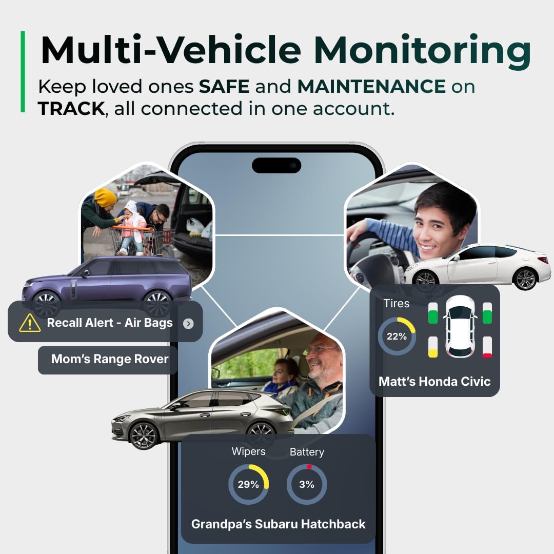 FIXD Bluetooth OBD2 Scanner for iPhone & Android - Diagnostic Scan Tool for Repairs and Car Buying - Check Engine Code Reader & Enhanced Codes - (3 Pack w/Free 14-Day FIXD Premium Bundle)