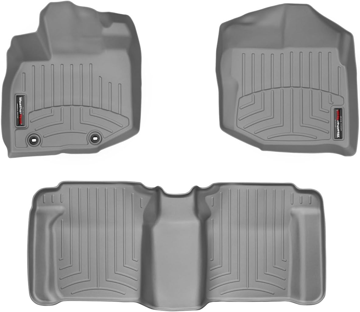WeatherTech Custom Fit FloorLiners for Honda Fit - 1st & 2nd Row (464671-461812), Grey