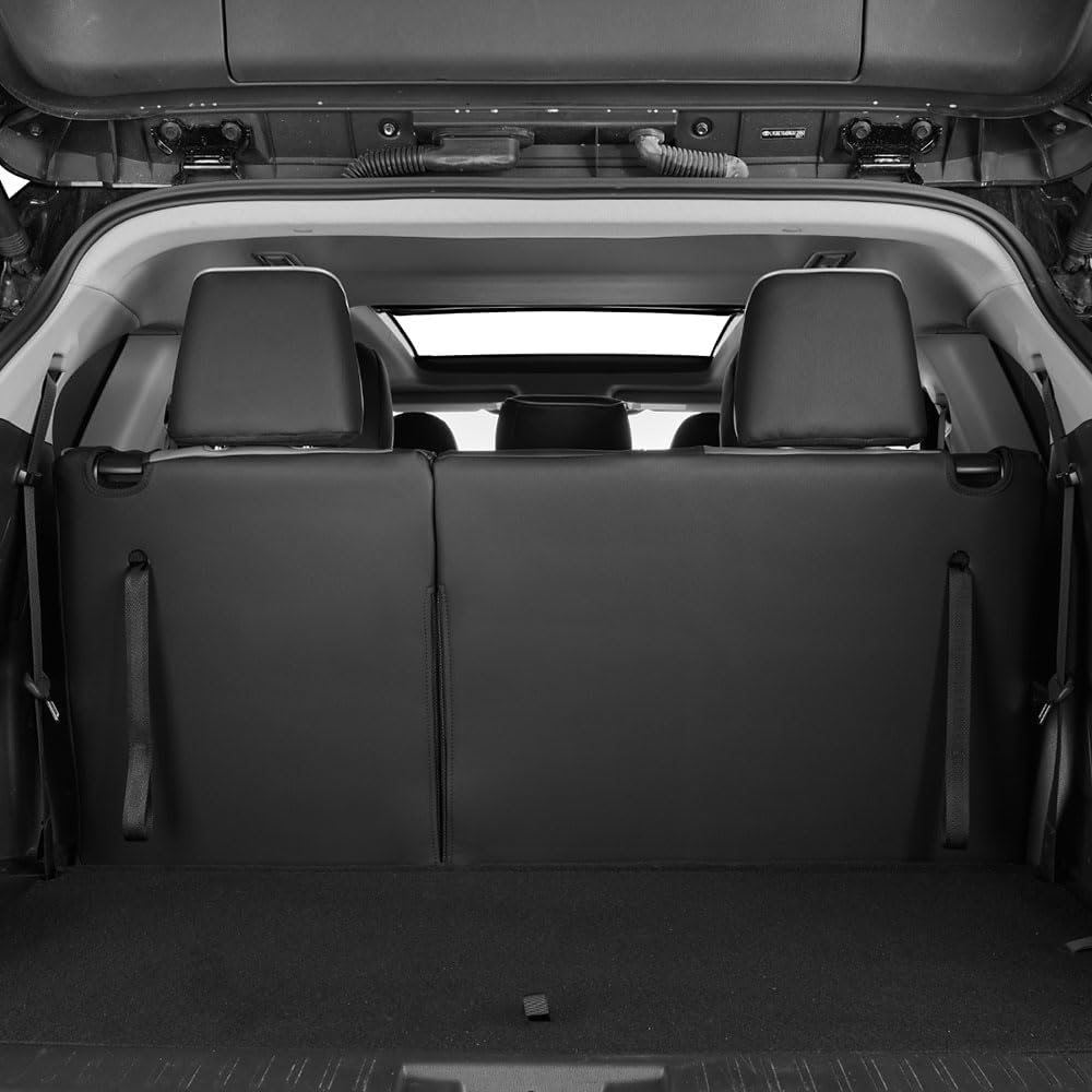 EKR Highlander Seat Covers for Toyota Highlander 2014-2019,(2nd Row 40/60 Split),Car Seat Protectors for Trucks,Waterproof Leather Car Seat Cover Full Set-Faux Leather(Gray)