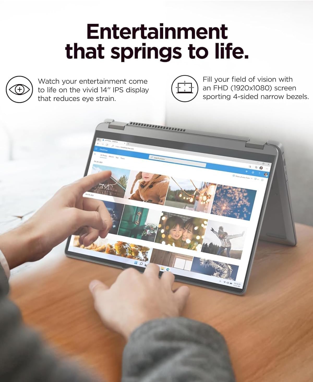 Lenovo IdeaPad Flex 5 Laptop, 15.6 Inch FHD Touchscreen, Intel Core i5-1135G7, Quad-Core Processor, 8GB RAM, 1TB SSD, Windows 11, Graphite Gray, Backlit Keyboard, Fingerprint Reader, WiFi 6
