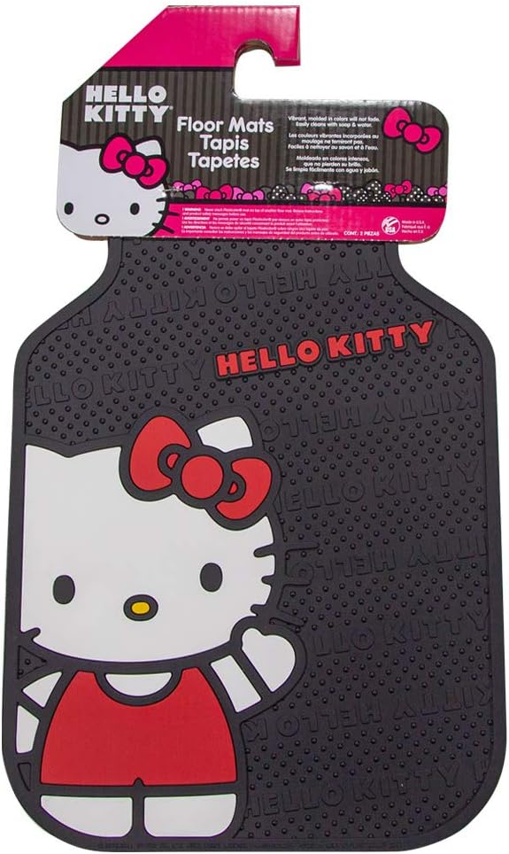 Plasticolor Hello Kitty Sanrio Waving Front & Rear Car Truck SUV Seat Rubber Floor Mats