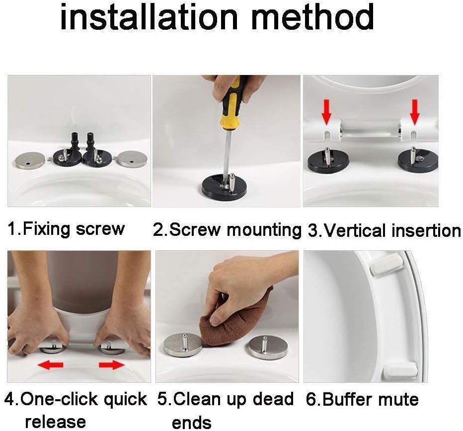 Toilet Seat Resin Toilet Cover Universal Set of Screws Household Color Toilet Cover U/v Thickening(I)