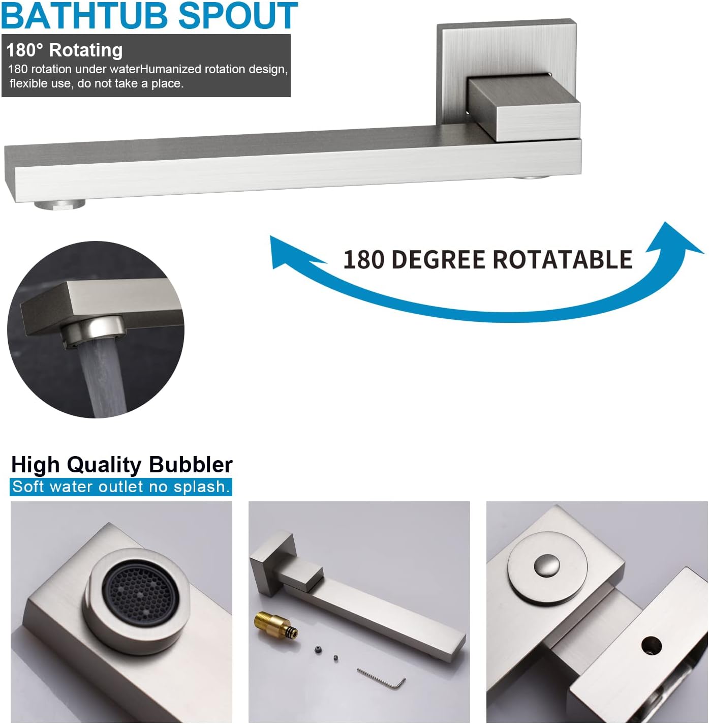 Brushed Nickel Tub Shower Faucet Set AYIVG Ceiling Mounted Shower System with Tub Spout 12 Inch Rain Shower Head and Handheld Shower Fixtures With Temperature Display Push Botton Shower Diverter Valve