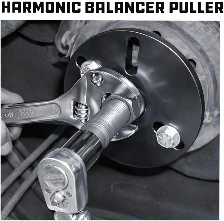 Powerbuilt Harmonic Balancer Puller Set, Remove and Install, Balancers on Car Vehicles and Light Trucks, Thread Adapters - 648994