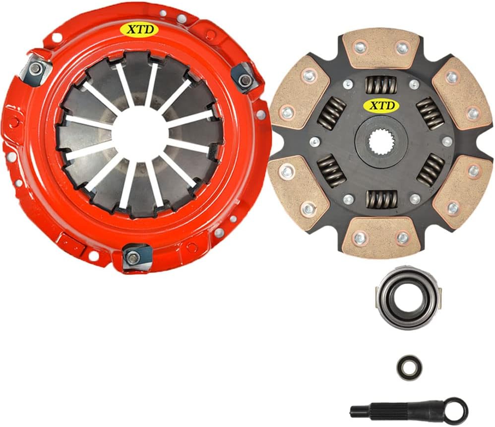 XTD Stage 3 Ceramic Clutch Kit Compatible With 1990-1995 Toyota Starlet 1.3i GT Turbo EP82 / 1996-1999 Starlet 1.3i Glanza V EP91 1.3L Turbo 4E-FTE