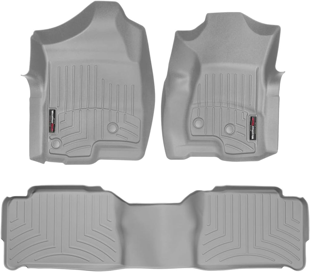 WeatherTech Custom Fit FloorLiners for Chevrolet Tahoe, Escalade, Yukon - 1st & 2nd Row (46003-1-2), Grey