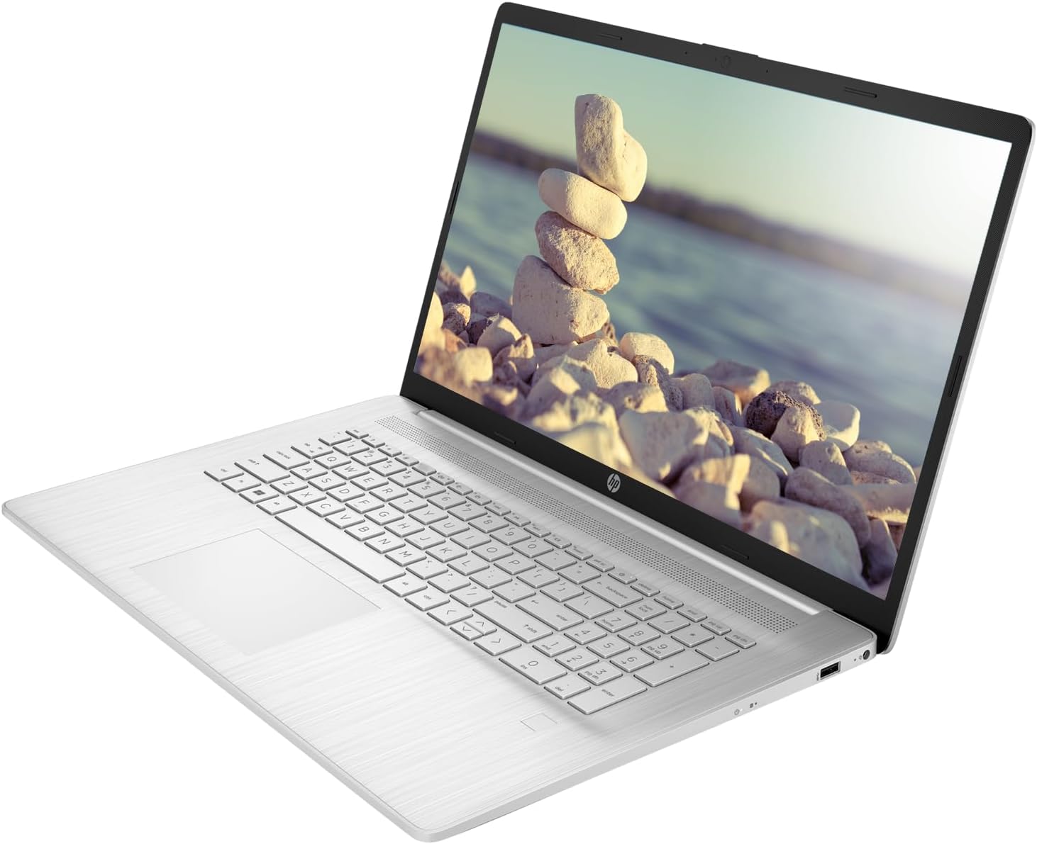 HP 17 Laptop, 17.3' FHD Screen, AMD Ryzen 5 5500U, 16GB SSD, 1TB SSD, Webcam, HDMI, Fingerprint Reader, Wi-Fi, Windows 11 Home, Silver