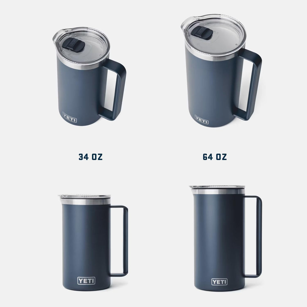 YETI Rambler 64 oz Pitcher, Vacuum Insulated, Stainless Steel with MagSlider Lid, Cape Taupe