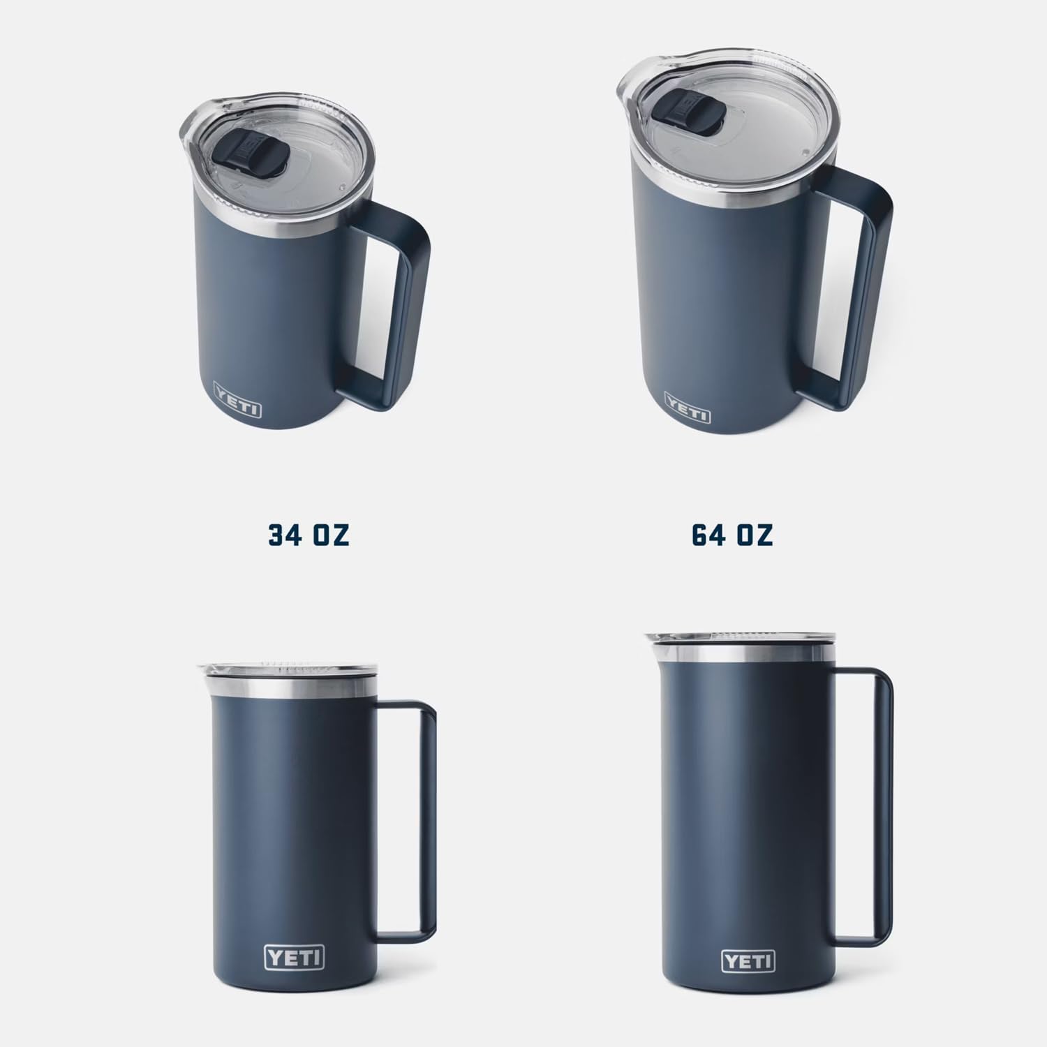 YETI Rambler 64 oz Pitcher, Vacuum Insulated, Stainless Steel with MagSlider Lid, Cape Taupe