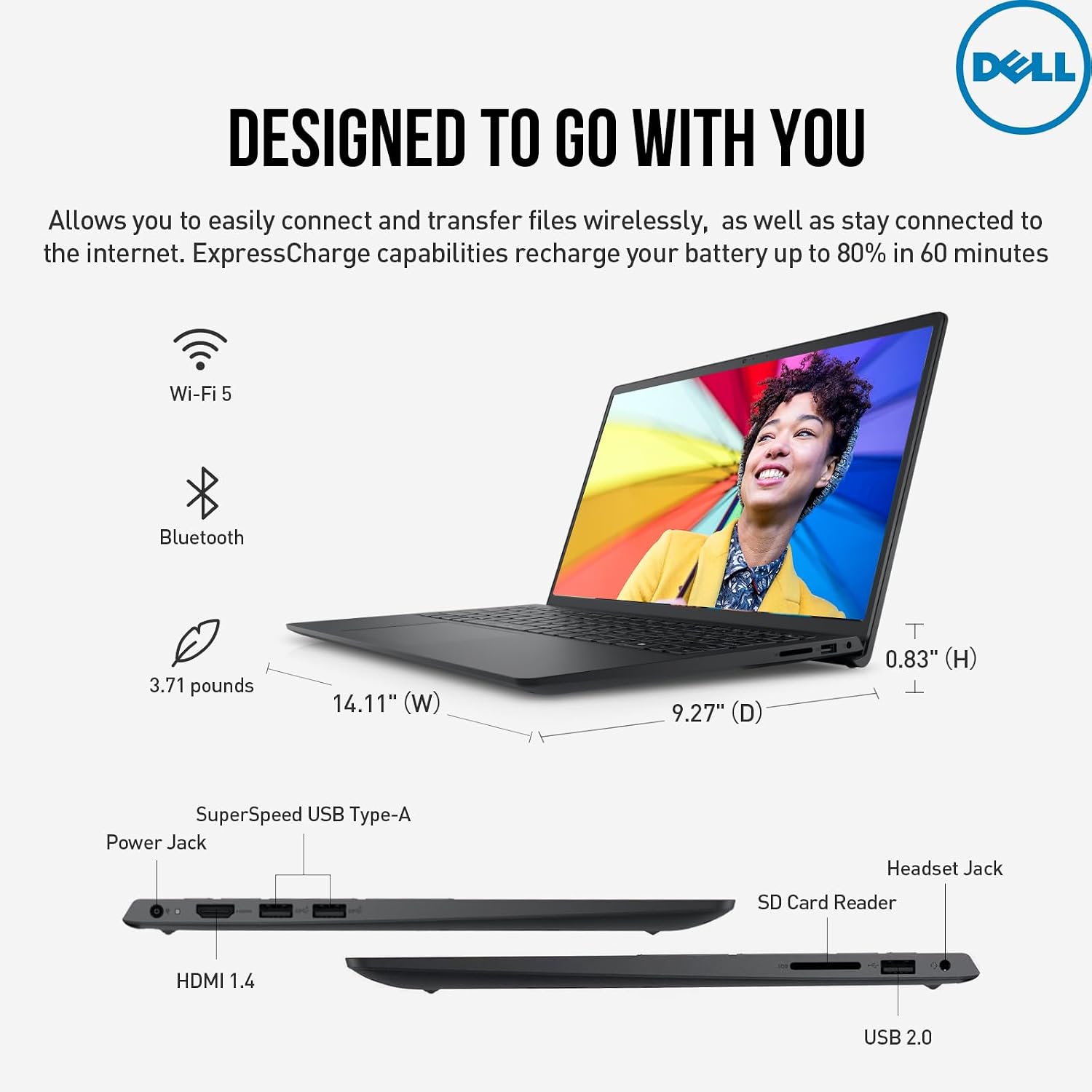 Dell Inspiron 15 3000 Laptop Computer, 15.6' FHD Student & Business Laptop PC | AMD Ryzen 7 (8-cores) | Windows 11 Pro | 64GB RAM 2TB SSD | 10-Key Number Pad | Black