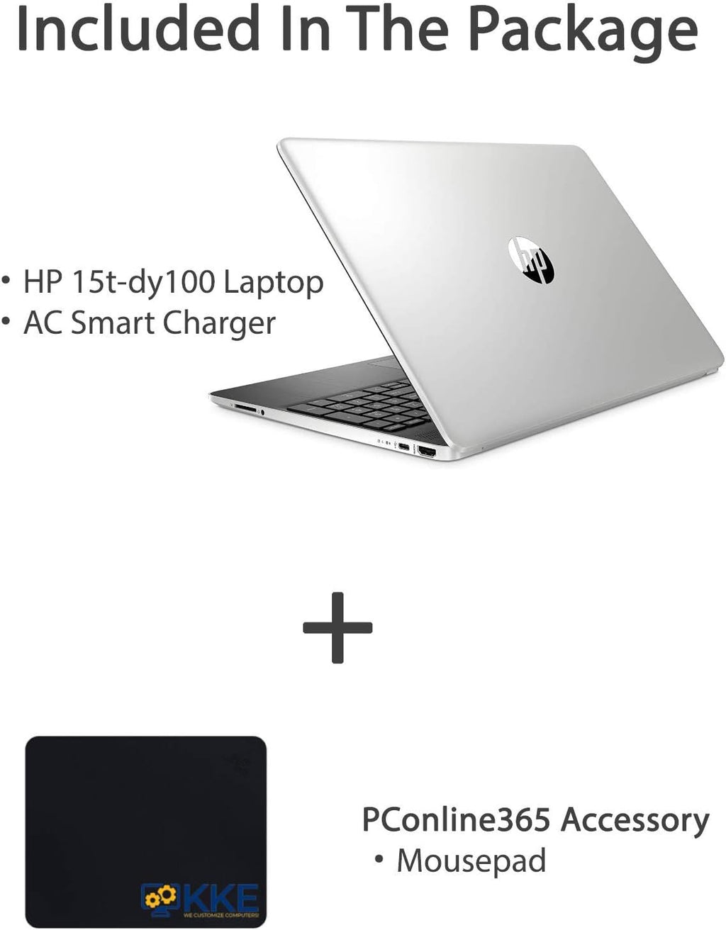HP 2020 15 Laptop Notebook 15.6' HD Touchscreen, Intel Quad-Core i5-1035G1, 12GB DDR4 RAM, 256GB PCIe SSD, Webcam, WiFi Bluetooth, USB Type-C, HDMI, Windows 10 Home, Online Class Ready