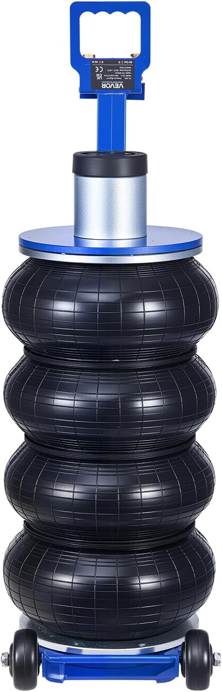 VEVOR Air Jack, 6 Ton/13227 lbs Airbag Jack, Lift Up to 26.5 inch with Heightened Column, Adjustable Handle & Thick Rubber Pad, 2-5 s Fast Lifting Pneumatic for Car, SUV, Pickup Truck Repair, Garage
