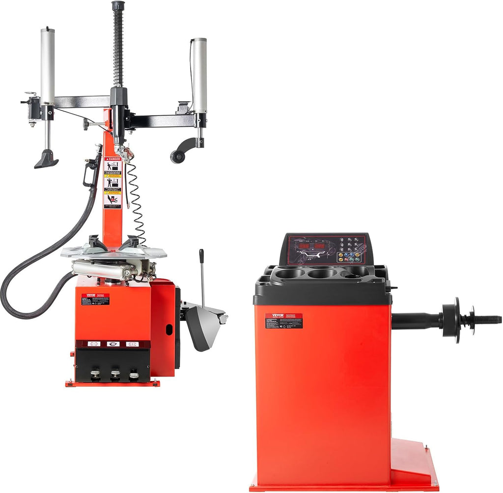 VEVOR Electric Tire Changer, Tire Balancer Combo, 18' Spindle, Durable Electric Tire Machine with 2.0HP Motor, High-Precision Balancer with Auto Calibration, Fit for SUVs Pickups Sedans