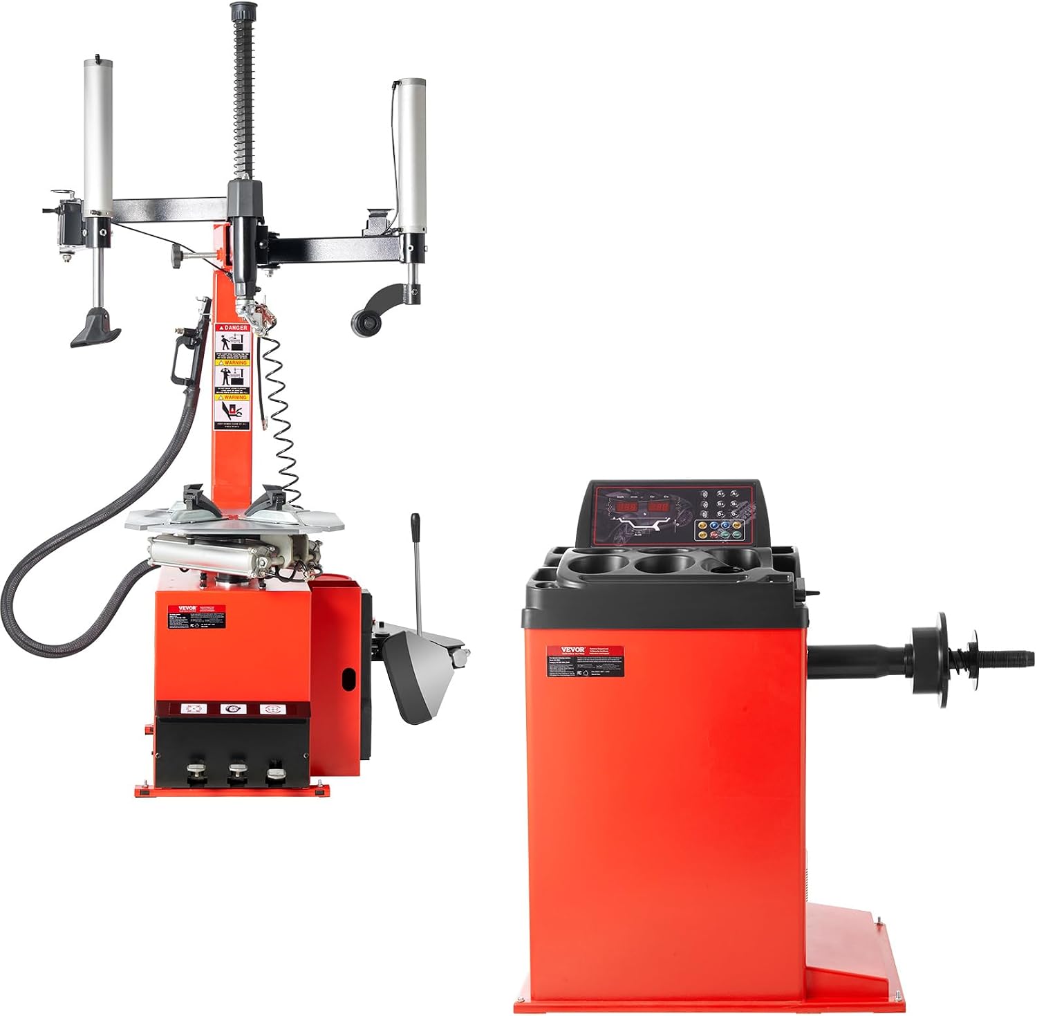 VEVOR Electric Tire Changer, Tire Balancer Combo, 18' Spindle, Durable Electric Tire Machine with 2.0HP Motor, High-Precision Balancer with Auto Calibration, Fit for SUVs Pickups Sedans