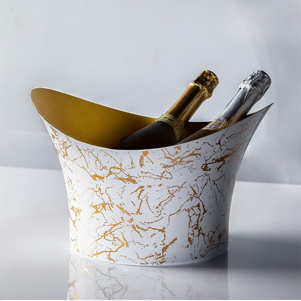 Ice Bucket Ice Bucket for Freezer Stainless Steel Champagne Bucket Home Red Wine Frozen Cooler Restaurant Bar Ktv Wine Display Bucket Ice Buckets Party Cooler Drink Cooler(A)