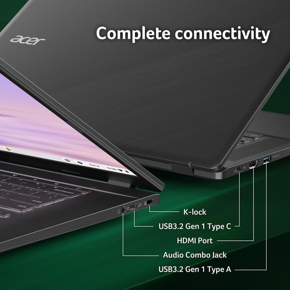 acer Chromebook Plus 515 Touchscreen Laptop - 15inch FHD Touch -Intel Core i3-1305U -8GB RAM -256GB SSD +128GB SSD Card -Gaming Chromebook -Students School 2025