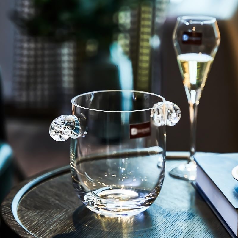 Ice Bucket Ice Bucket for Freezer Crystal Glass Ice Bucket, Ice Bucket for Chilling Red Wine Champagne Bucket, Ice Bucket Bar Beer Cooling Bucket Ice Buckets Party Cooler Drink Cooler