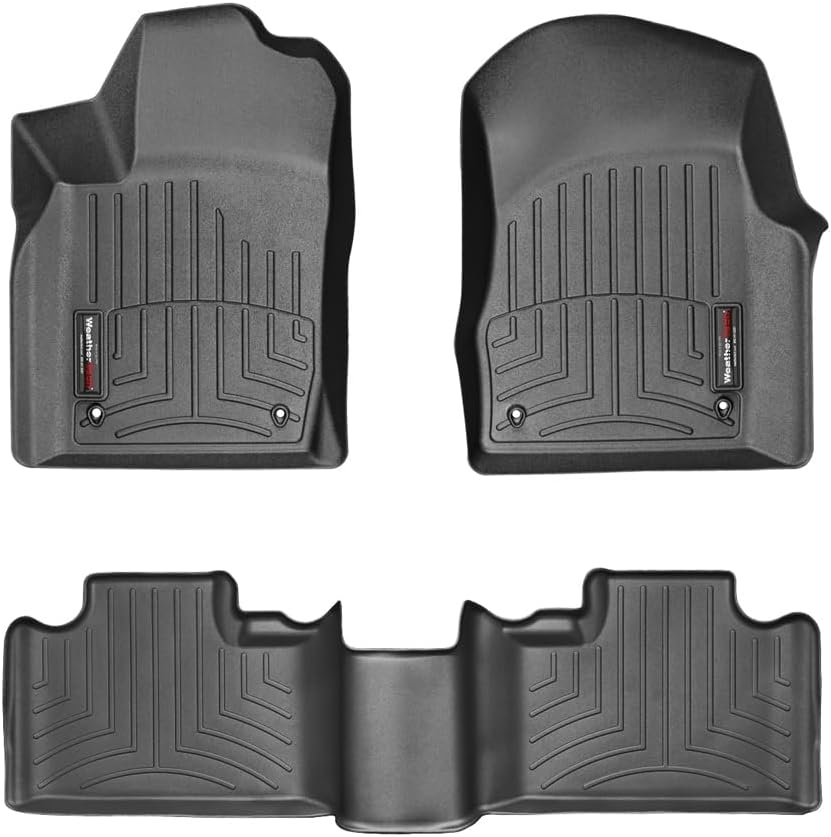 WeatherTech Custom Fit FloorLiners for Dodge Durango, Durango, Grand Cherokee - 1st & 2nd Row (444851-443242), Black