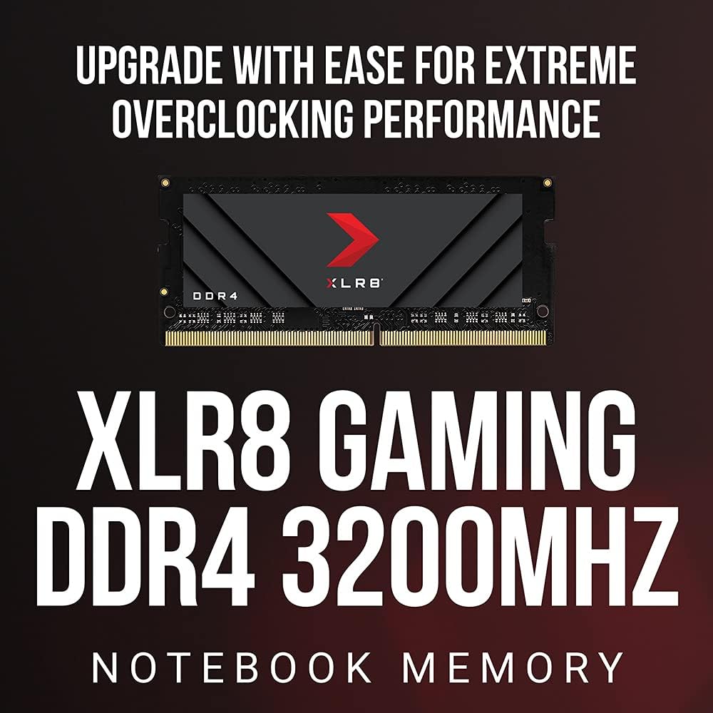 PNY XLR8 Gaming 32GB (2x16GB) DDR4 DRAM 3200MHz (PC4-25600) CL20 1.2V Dual Channel Overclocked Notebook/Laptop (SODIMM) Computer Memory Kit – MN32GK2D43200X