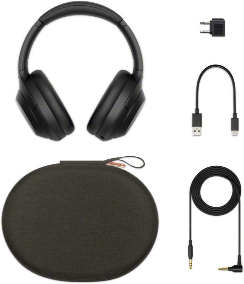 Sony WH-1000XM4 Wireless Bluetooth Noise Canceling Over-Ear Headphones (Black) in-Ear Wireless Earbuds Bundle - Portable, Long-Lasting Battery, Quick Charge, (2 Items)