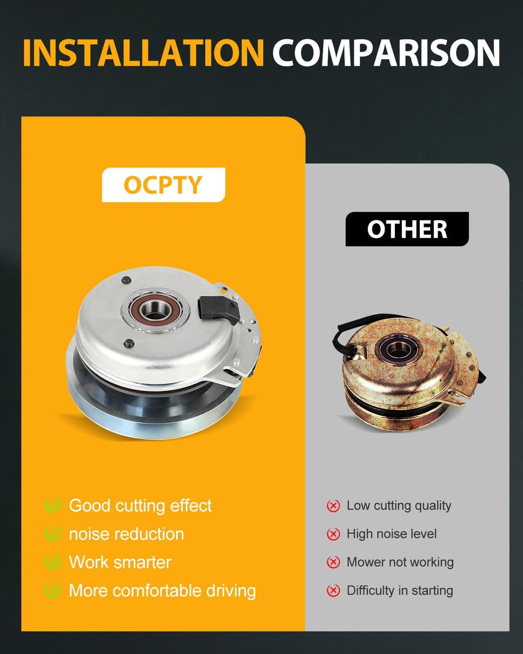 OCPTY Lawn Mower Clutch 5219-56 Replacement for X0368,X0368-K for XTREME,5219-56 for WARNER,108-9512 for TORO Electric PTO Clutch
